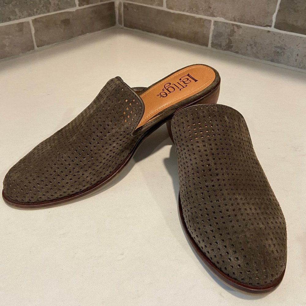 Latigo Gray Suede Mules